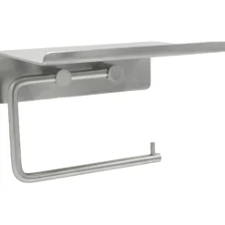 Beslag Design Toalettrullehållare-Base Toapappershållare Med Hylla, Rostfritt Stål