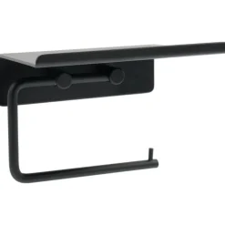 Beslag Design Toalettrullehållare-Base Toapappershållare Med Hylla, Rostfritt Stål