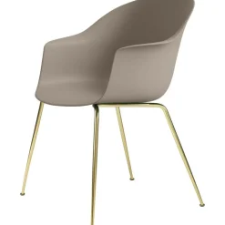 GUBI Stolar-Bat Stol Conic, Brass Semi Matt/ New Beige