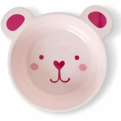 Barn RICE Barntallrikar-Bear Skål Melamin 50 cl, Rosa
