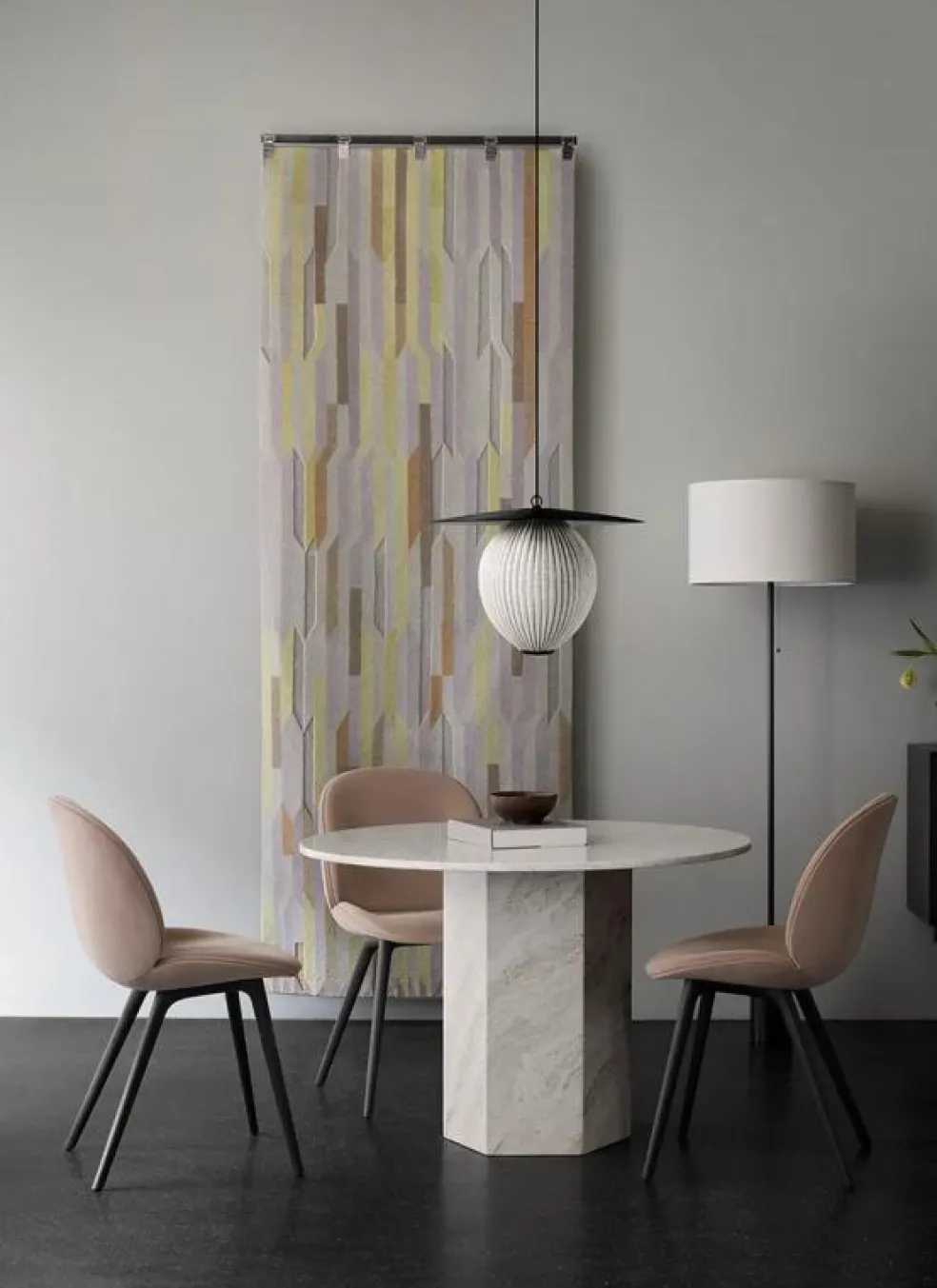 Beetle Stol Klädd / Plastbas, Sunday 003