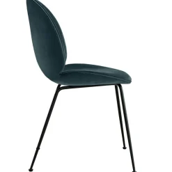 GUBI Stolar-Beetle Stol Klädd Black Base/ Velvet, Rusty Red