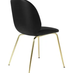 Beetle Stol Klädd Brass Base/ Velvet, Rusty Red