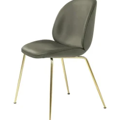 Beetle Stol Klädd Brass Base/ Velvet, Rusty Red