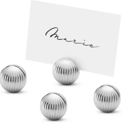 Georg Jensen Servetter & Tillbehör-Bernadotte Korthållare 4 Delar