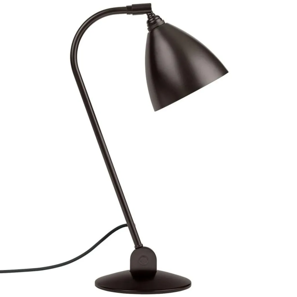 GUBI Skrivbordslampor|Bordslampor-Bestlite BL2 Bordslampa, Black Brass/Classic White