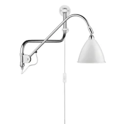 GUBI Sänglampor|Vägglampor-Bestlite BL10 Vägglampa, Krom/Vit