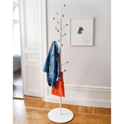 Maze Krokar & Galgar|Tamburmajorer-Bill Klädhängare Golv, Vit