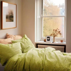 Juna Örngott-Bæk & Bølge Örngott 60x63 cm, Grön/Blekrosa