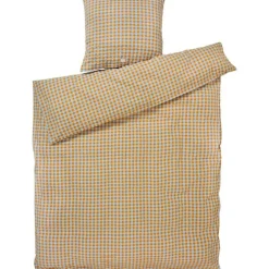 Bæk&Bølge Bäddset 220x220 + 50x60 cm, Sand / Ljusblå