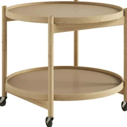 Bølling Brickbord Ø60 cm, Obehandlad Bok / Bas