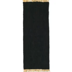 Ferm Living Slätvävda Mattor-Block Matta 80x200 cm, Svart/Natur