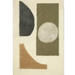 Ferm Living Ullmattor-Bloco Tufted Ullmatta 80x120 cm, Off-white / Blush