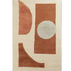 Ferm Living Ullmattor-Bloco Tufted Ullmatta 80x120 cm, Off-white / Blush