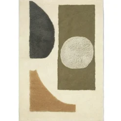 Ferm Living Ullmattor-Bloco Tufted Ullmatta 80x120 cm, Off-white / Blush