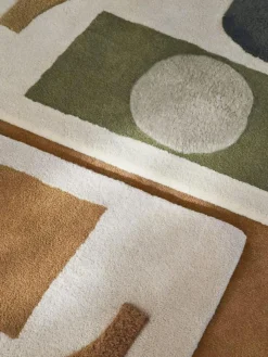 Ferm Living Ullmattor-Bloco Tufted Ullmatta 80x120 cm, Off-white / Blush