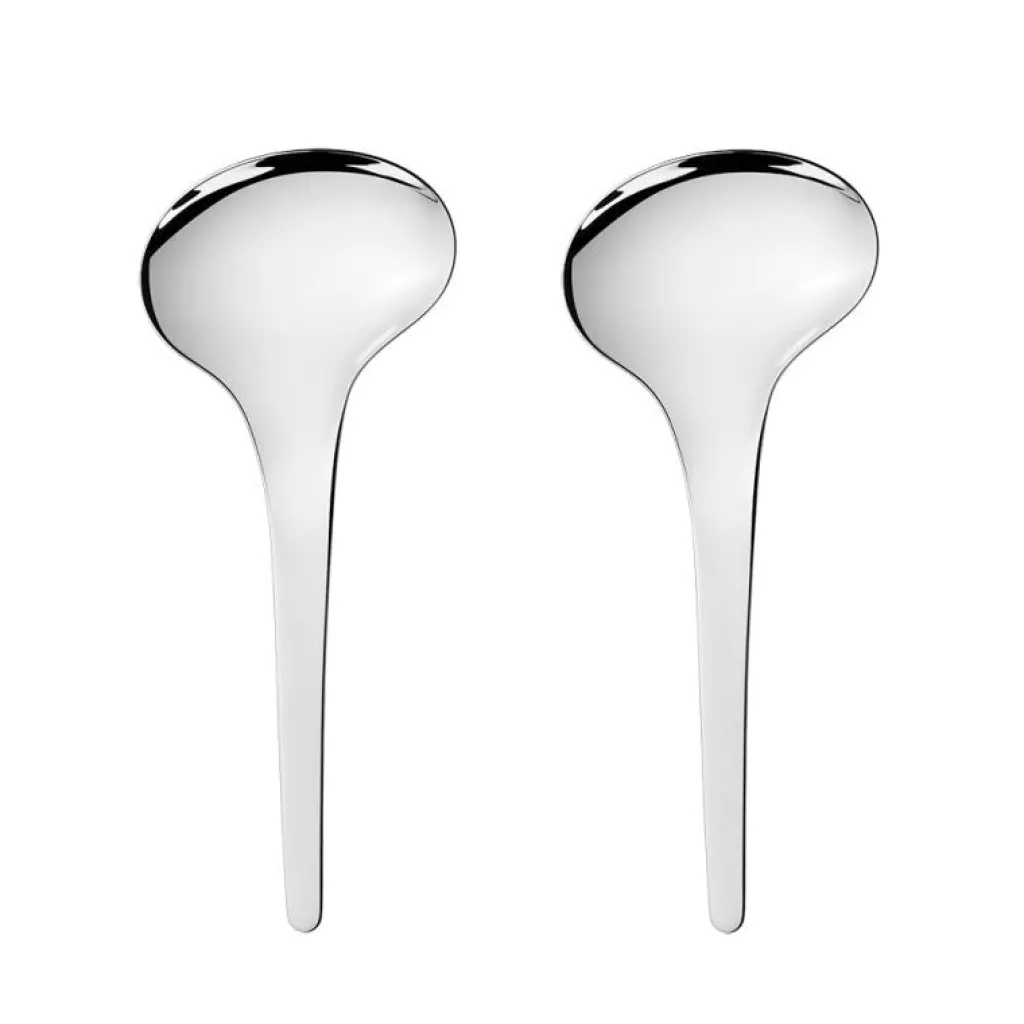 Georg Jensen Slevar & Skedar-Bloom Serveringsskedar, Set 2-pack