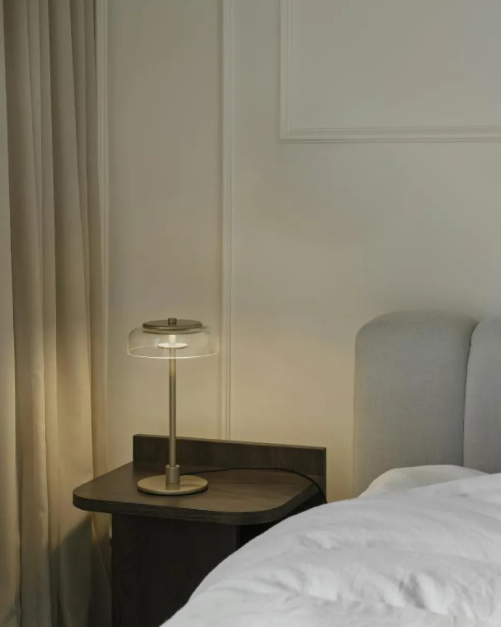 Blossi Bordslampa, Nordic Gold / Klar