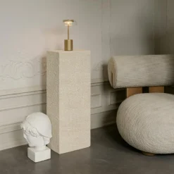 Blossi Mini Bordslampa Portabel, Svart / Opal