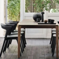 Ethnicraft Matbord Och Barbord-Bok Matbord Mörkbetsad Teak, 100x240 cm