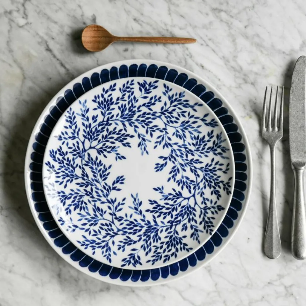 Götefors Porslin Assietter-Botanica Myrten Assiett 21 cm, Grön