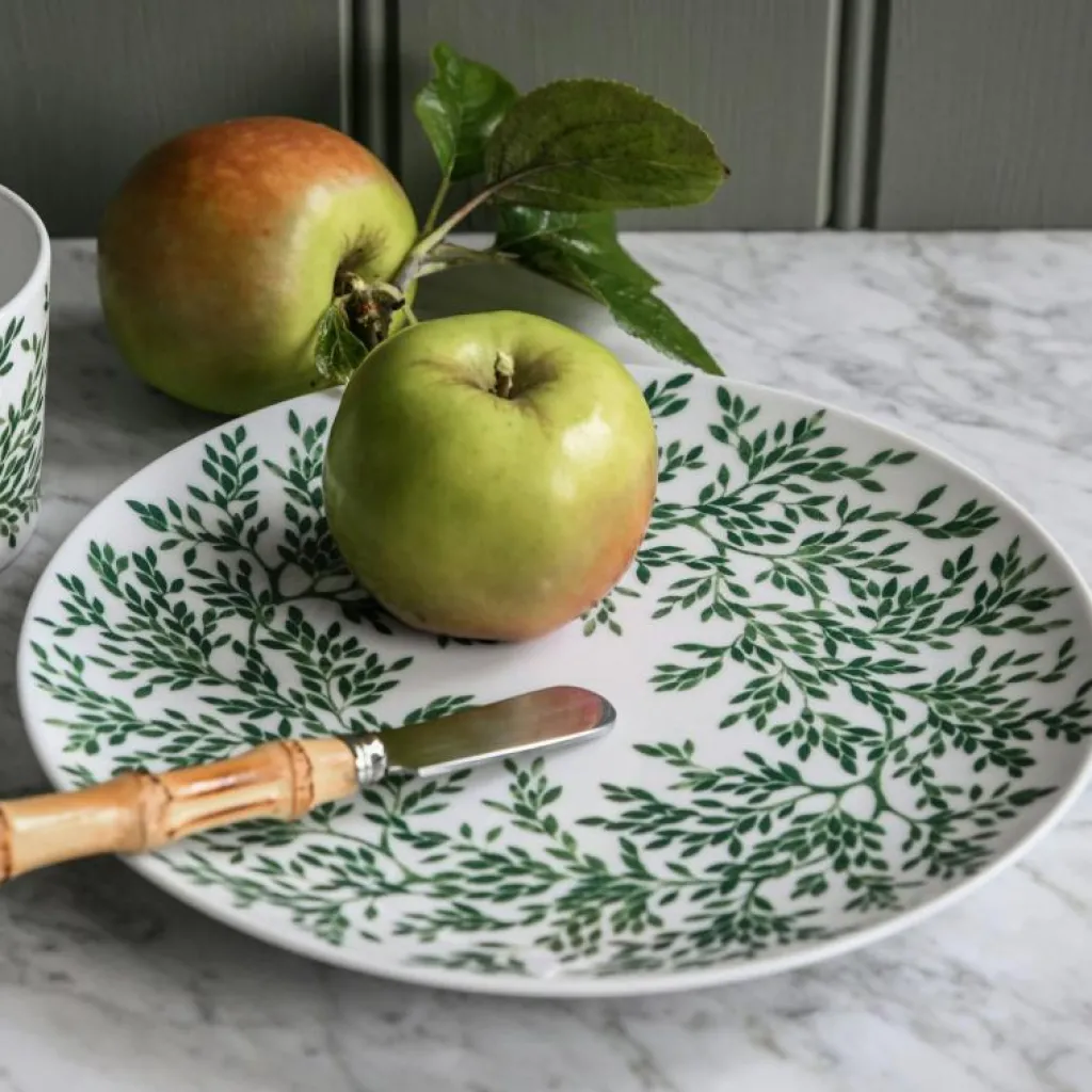 Götefors Porslin Assietter-Botanica Myrten Assiett 21 cm, Grön