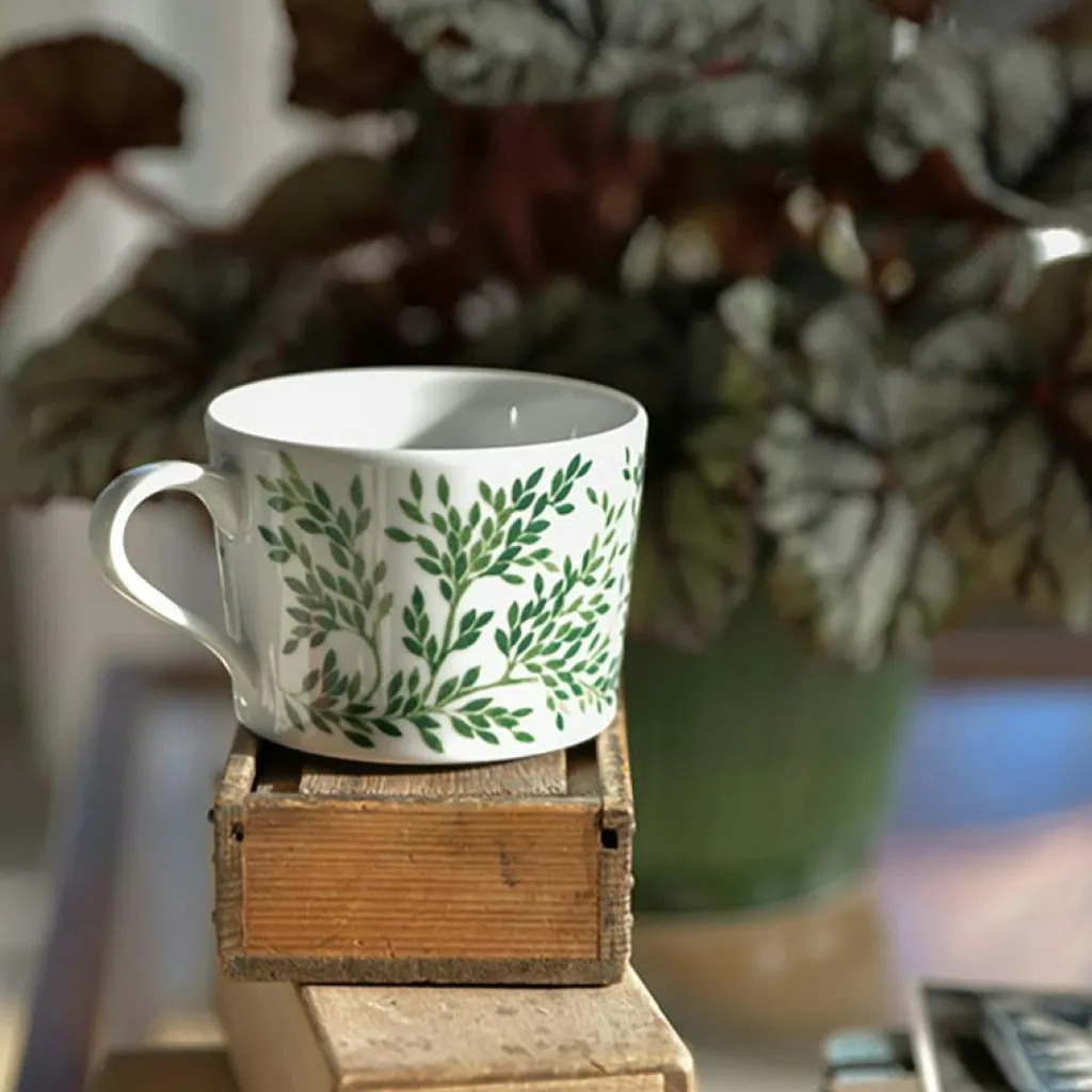 Götefors Porslin Tekoppar|Kaffekoppar-Botanica Myrten Kopp,
