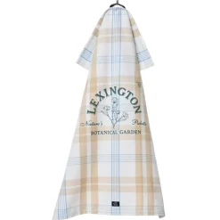 Botanical Checked Kökshandduk 50x70 cm Beige/Blå