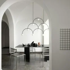 Bounce 169 Taklampa, Svart/Opalglas