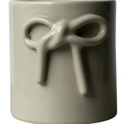 Bow Kruka Ø10 cm, Shiny Nougat