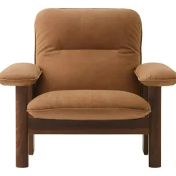 Audo Copenhagen Fotpallar|Fåtöljer-Brasilia Fåtölj Med Ottoman Mörkbetsad Ek, Root