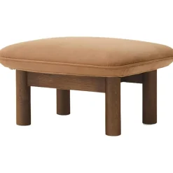 Audo Copenhagen Fotpallar|Fåtöljer-Brasilia Fåtölj Med Ottoman Mörkbetsad Ek, Root