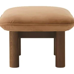 Audo Copenhagen Fotpallar|Fåtöljer-Brasilia Fåtölj Med Ottoman Mörkbetsad Ek, Root