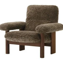 Audo Copenhagen Fotpallar|Fåtöljer-Brasilia Fåtölj Med Ottoman Mörkbetsad Ek, Root