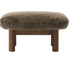 Audo Copenhagen Fotpallar|Fåtöljer-Brasilia Fåtölj Med Ottoman Mörkbetsad Ek, Root