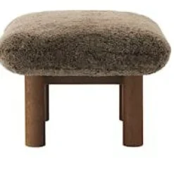 Audo Copenhagen Fotpallar|Fåtöljer-Brasilia Fåtölj Med Ottoman Mörkbetsad Ek, Root