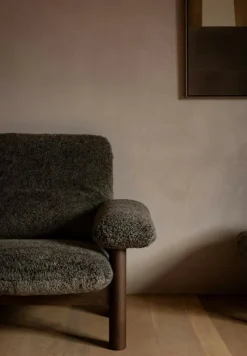 Audo Copenhagen Fotpallar|Fåtöljer-Brasilia Fåtölj Med Ottoman Mörkbetsad Ek, Root