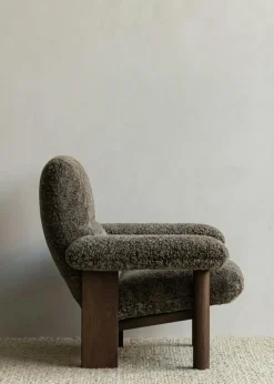 Audo Copenhagen Fotpallar|Fåtöljer-Brasilia Fåtölj Med Ottoman Mörkbetsad Ek, Root