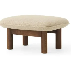 Audo Copenhagen Fotpallar|Fåtöljer-Brasilia Fåtölj Med Ottoman Mörkbetsad Ek, Root