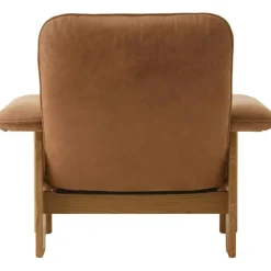 Audo Copenhagen Fotpallar|Fåtöljer-Brasilia Fåtölj Med Ottoman Naturlig Ek, Sheepskin Nature