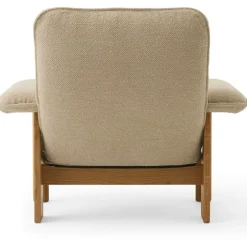 Audo Copenhagen Fotpallar|Fåtöljer-Brasilia Fåtölj Med Ottoman Naturlig Ek, Sheepskin Nature