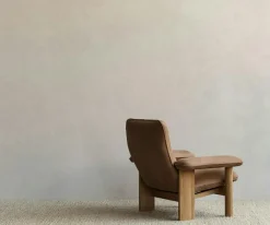 Audo Copenhagen Fotpallar|Fåtöljer-Brasilia Fåtölj Med Ottoman Naturlig Ek, Sheepskin Nature