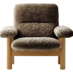 Audo Copenhagen Fåtöljer-Brasilia Fåtölj, Naturlig Ek / Sheepskin Nature