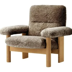 Audo Copenhagen Fåtöljer-Brasilia Fåtölj, Naturlig Ek / Sheepskin Nature