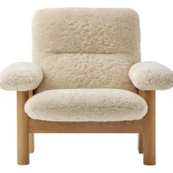 Audo Copenhagen Fåtöljer-Brasilia Fåtölj, Naturlig Ek / Sheepskin Nature