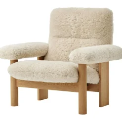Audo Copenhagen Fåtöljer-Brasilia Fåtölj, Naturlig Ek / Sheepskin Nature