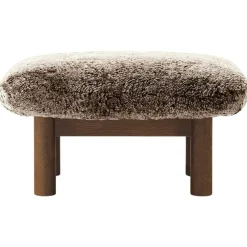 Brasilia Ottoman Mörkbetsad Ek, Sheepskin Nature