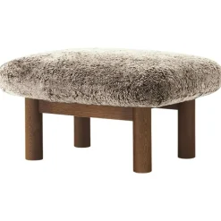 Brasilia Ottoman Mörkbetsad Ek, Sheepskin Nature