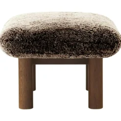 Brasilia Ottoman Mörkbetsad Ek, Sheepskin Nature