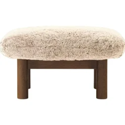 Brasilia Ottoman Mörkbetsad Ek, Sheepskin Nature